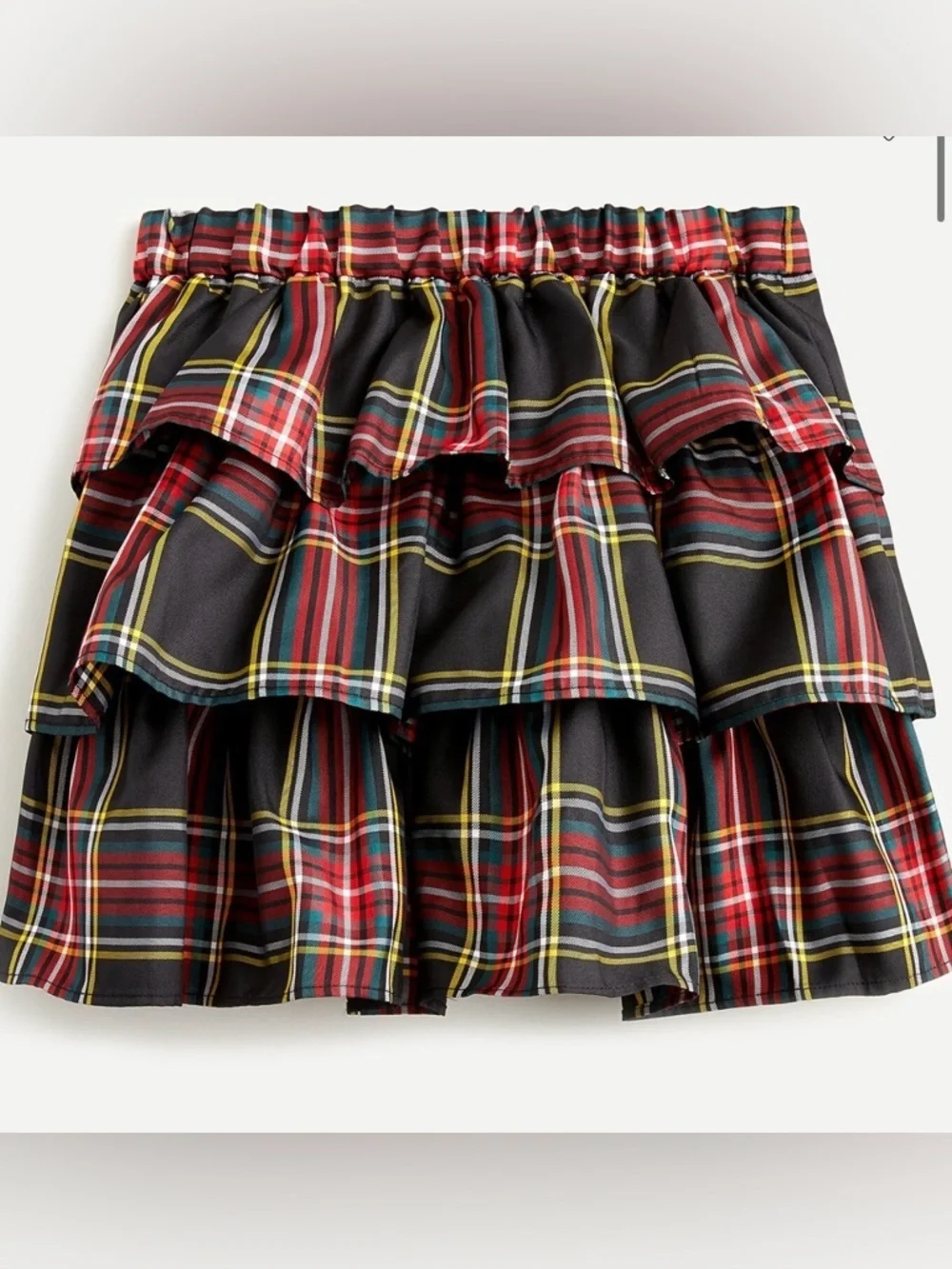 J.Crew Crewcuts Girls' tiered skirt in Stewart tartan Xl